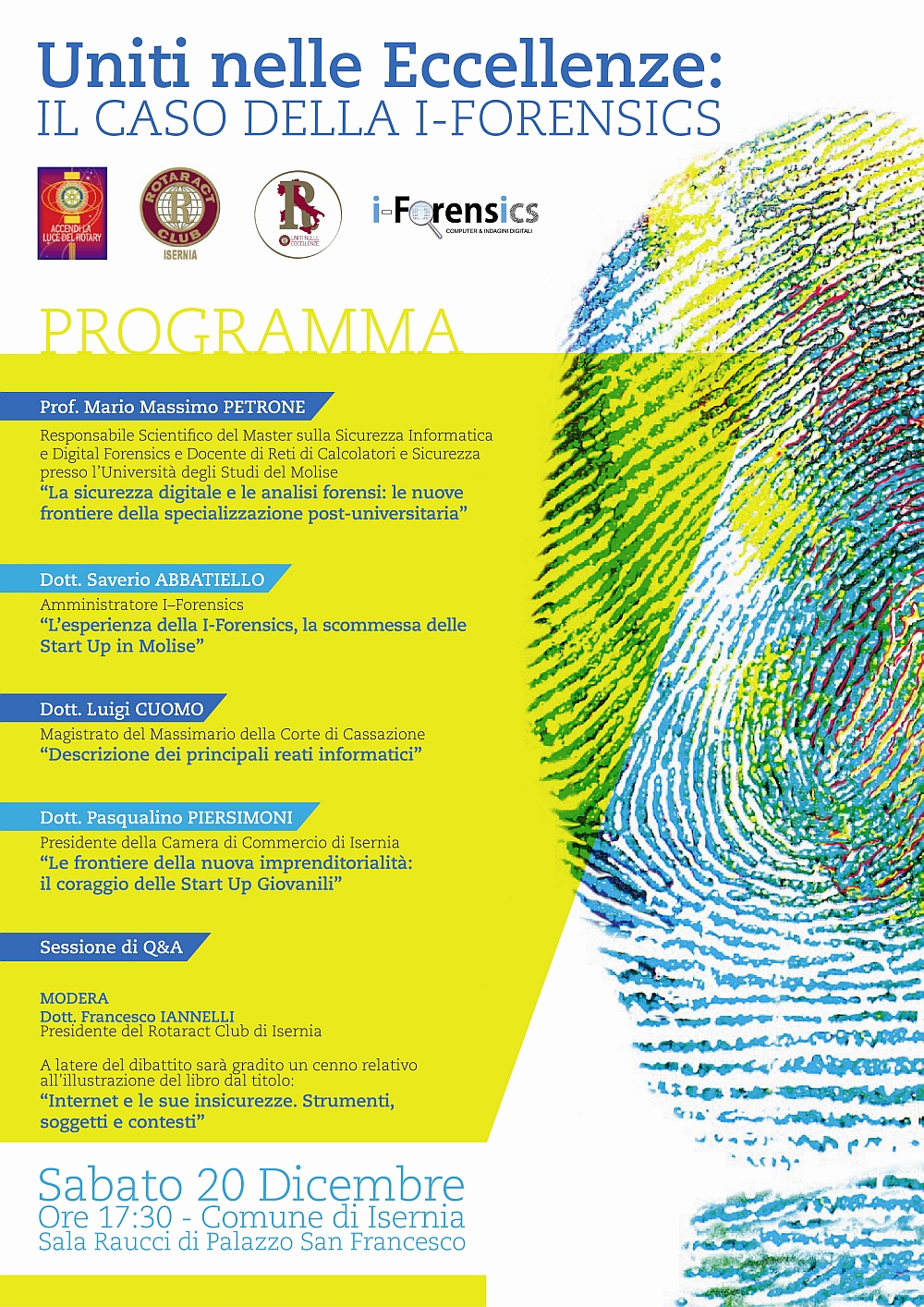 Convegno del Rotaract su I-Forensics ad Isernia il 20-12-2014